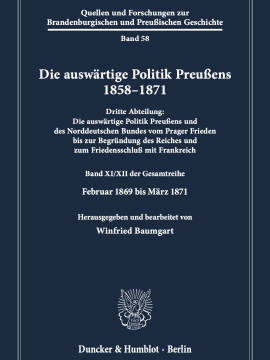 Exlibris - Die auswärtige Politik Preußens 1858–1871